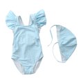 thumbnail image 1 of Baby Girl Swimsuit Cute One Piece Bathing Suit with Sun Protection Ruffles Swimwear (9M-6T), 1 of 5