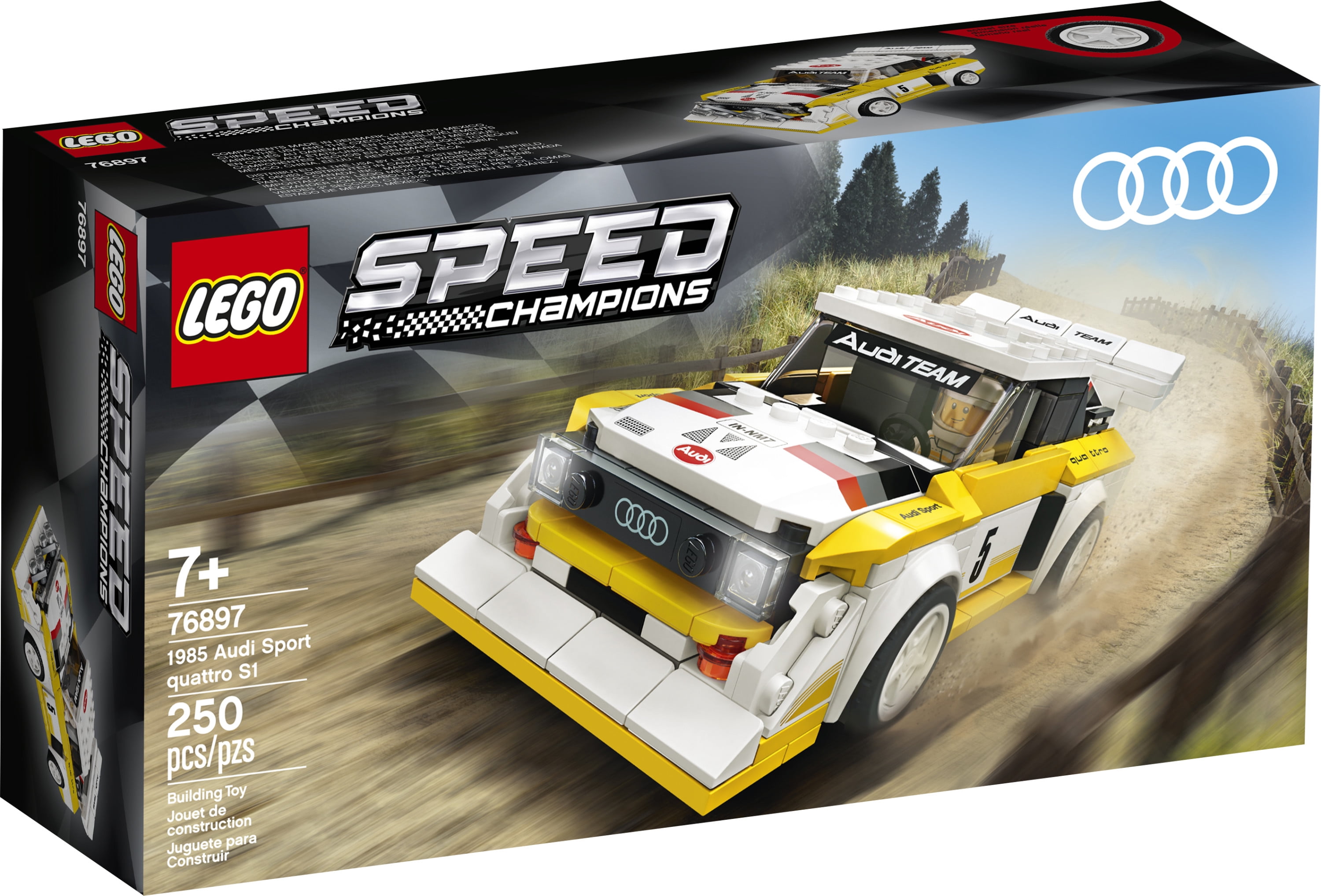 LEGO Speed Champions 1985 Audi quattro S1 76897 Toy Car Building (250 Pieces) - Walmart.com