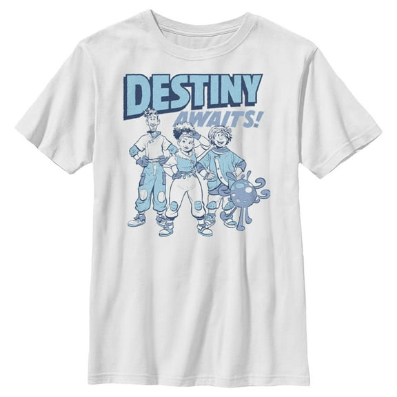 Boy's Strange World Destiny Awaits Graphic Tee White Small