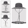 thumbnail image 1 of Sombrero de red para la cabeza Yinane Sombrero de pesca Boonie Gris oscuro Ajustable, 1 of 8