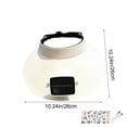 thumbnail image 3 of ddioayh Solar Powered Sun Hat with USB Rechargeable Fan Wide Brim Outdoor Sun Protection Hat for Adults Hiking Beach Travel, 3 of 6