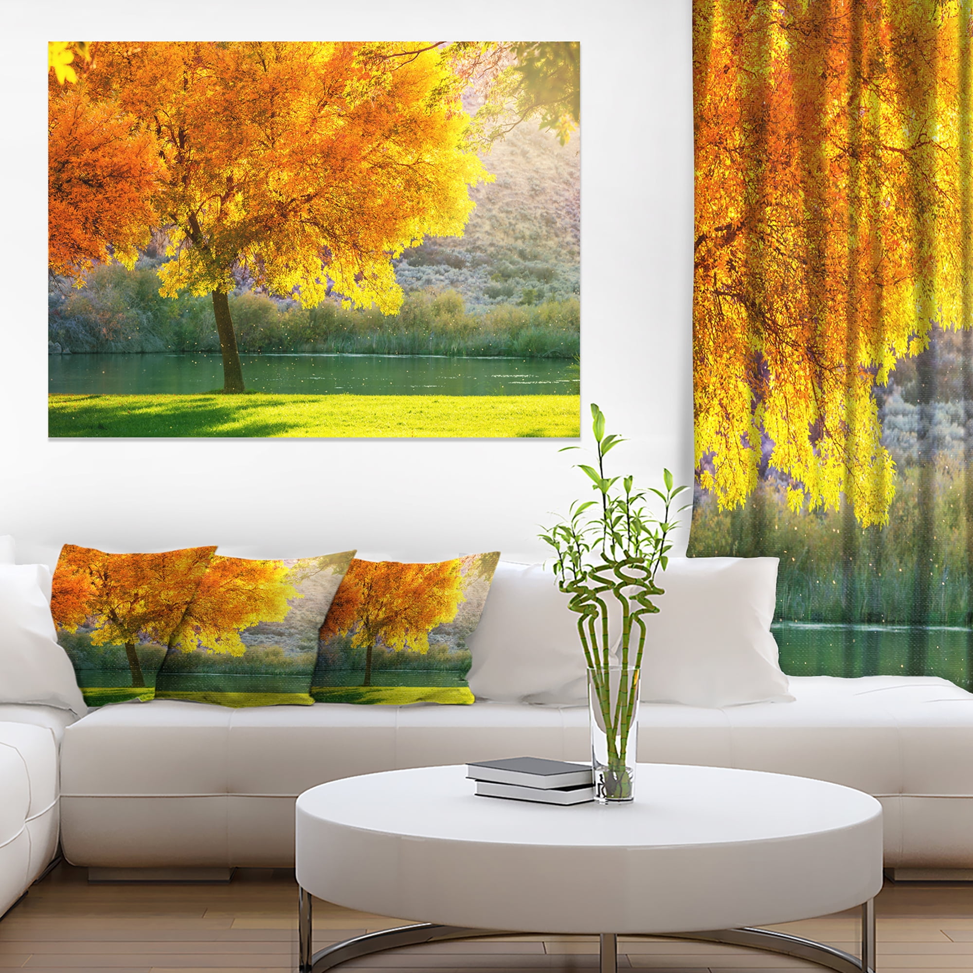 Beautiful Autumn Season in Forest - Extra Large Landscape Canvas Art