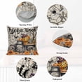 thumbnail image 5 of Throw Pillow Covers 18x18 Inch Set of 2 Orange Pumpkin Truck Halloween Decorative Pillow Covers Trick Or Treat Cobweb Cushion Cover Pillowcase for Sofa Couch Bed Home Decor, 5 of 9