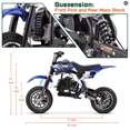 thumbnail image 3 of Sunderwell DB1 Gasoline 50CC Dirt Bike, BLUE, 3 of 8