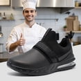 thumbnail image 3 of LARNMERN Non Slip Work Shoes for Men Kitchen Chef Slip Resistant Shoe Waterproof Food Service Restaurant Slip on Sneakers Walking and Casual Air Cushion Working Footwear Black, 3 of 9