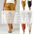thumbnail image 3 of Karymi Womens Shorts Capri Jogger Pants, Elastic High Waist Baggy Cropped Harem Pants, Boho Casual Trousers With Side Pockets, 3 of 8
