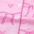 thumbnail image 5 of Emy Dola S-2XL Women Summer Pajamas Set Short Sleeve Button Down Loungewear Sets 2 Pieces Pjs Set Bowknot Valentine's Sleepwear, 5 of 7