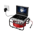 thumbnail image 1 of Sewer Camera, Sewer Inspection Camera Pipe Camera Pipe Endoscope Camera AHD 720P 8 Adjustable LED Light 9in LCD Display 17mm Dia 100 240V, 1 of 7