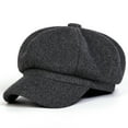 thumbnail image 1 of Gorra vaquera vintage para mujer | Gorra plana de 8 paneles con forro de malla | Boina informal para otoño e invierno, 1 of 1