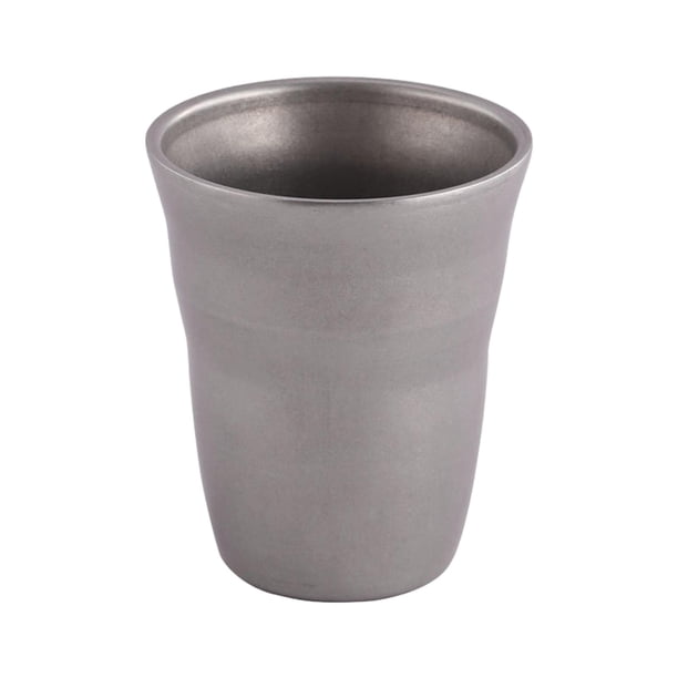 Vasos para beber, taza de agua, tazas de café para acampar, tazas de café de agua del té portátiles de doble capa, tazas de acero inoxidable para