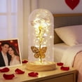 thumbnail image 5 of Hometravel Glass Dome Night Light, Preserved Rose and Butterfly Display with LED Base, Crystal Flower Decor with Glowing Effect for s, 5 of 6