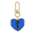 thumbnail image 1 of Blue Plump Beautiful Girl Gold Heart Keychain Metal Keyring Holder, 1 of 3