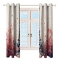 thumbnail image 3 of Eiffel Tower Window Curtain Panels Grommet Blackout Curtains Blackout Curtains for Living Room, 3 of 7