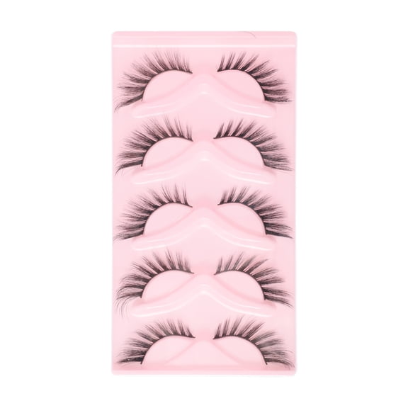 Unique Bargains 5 Pair Dense False Eyelashes for Makeup Black X127