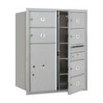 thumbnail image 2 of Salsbury Industries Recessed Private 8 Door Front Load 4C Horizontal Mail Center with 1 Parcel Locker, 2 of 4