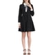 thumbnail image 2 of Vestido Retro de Cuadros con Cuello Peter Pan para Mujeres Chic M Negro, 2 of 6