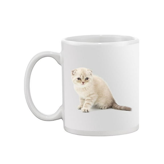 White Kitten Sitting Mug -Image by Shutterstock,