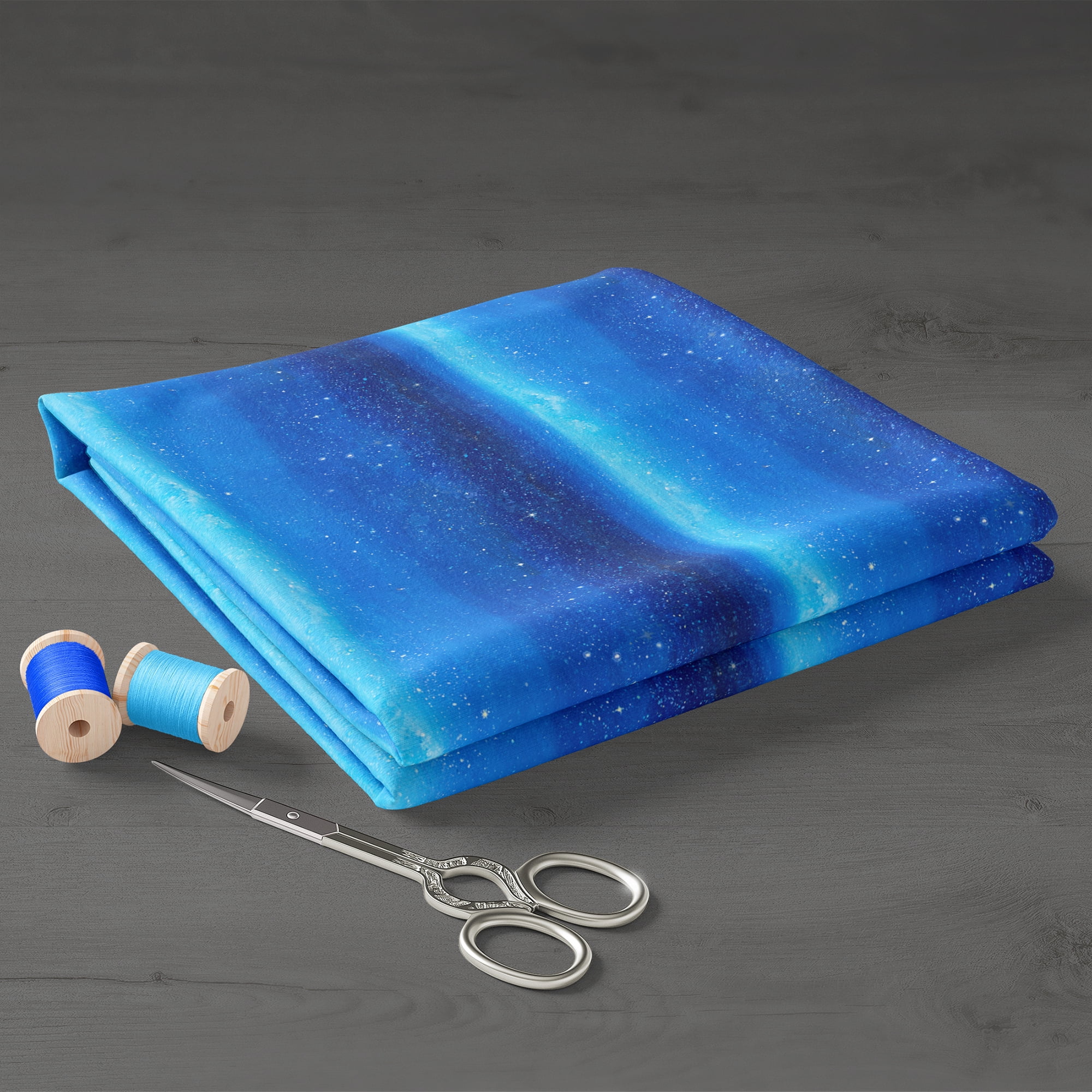 (4 pack) Create It 18"x21" 100% Cotton Galaxy Precut Sewing & Craft Fabric, Blue 1 Piece