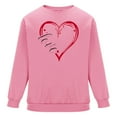 thumbnail image 4 of Stamzod Valentines Sweatshirts for Men Long Sleeve Lover Heart Casual Tops Loose Crew Neck Sweatshirt for Mens Pink E M, 4 of 6
