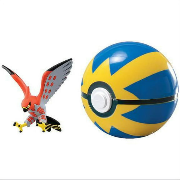 Pokemon TOMY Clip n Carry Pokeball Talonflame & Quick Ball Figure Set