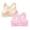Pink 1PCS & Beige 1PCS, variant on CAIXIA 3 Pack Girls Training Bra Athletic Sports Bra for Kids Racerback Dance Yoga Crop Tops