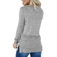 thumbnail image 3 of Women Tunic Long Sleeve Round Neck Sweatshirts for Women Gray Large, 3 of 4