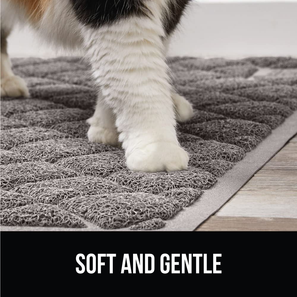GORILLA GRIP Original Premium Durable Cat Litter Mat, Gray