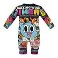 thumbnail image 6 of Amazing World of Gumball Baby Long Sleeve Footless, Infant Playsuit Romper Jumpsuits for Boys Girls, 6 of 8
