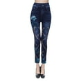 thumbnail image 2 of Polainas Pantalones Delgados res Polainas Pantalones Ocasionales Agujeros es Altos cinturo SG Hugo pantalones de mezclilla de mujer, 2 of 10