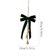 thumbnail image 3 of 2026 Christmas Home Party Decoration Christmas Ornament Bow Knot Hanging Decoration With Golden Bells Vintage Hanging Pendant For Xmas Tree Wall Door Holiday Party Decor, 3 of 5