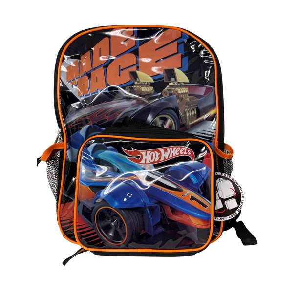 Hot Wheels 16" Large Backpack with Lunch Bag