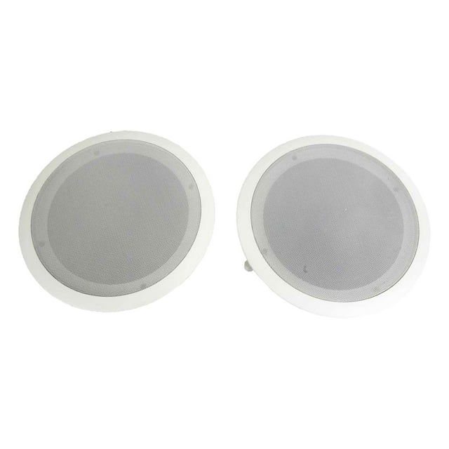 Pyle PDIC81RD Haut-Parleurs Muraux Encastrés Ronds 8 Pouces 250W, Lot de 2