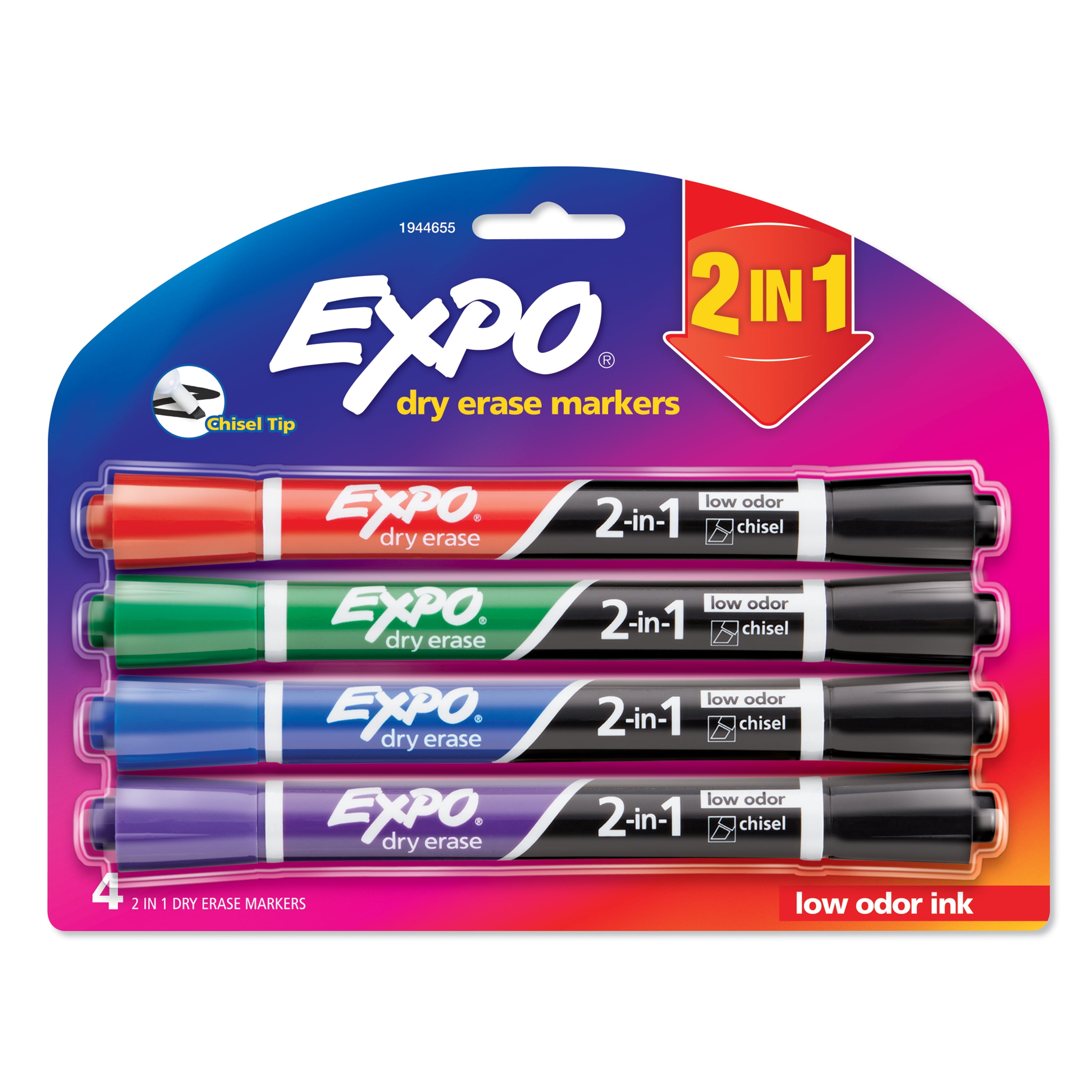 12 Expo Low Odor Dry Erase Chisel Markers Red New In Box 1870161   1 Dozen 