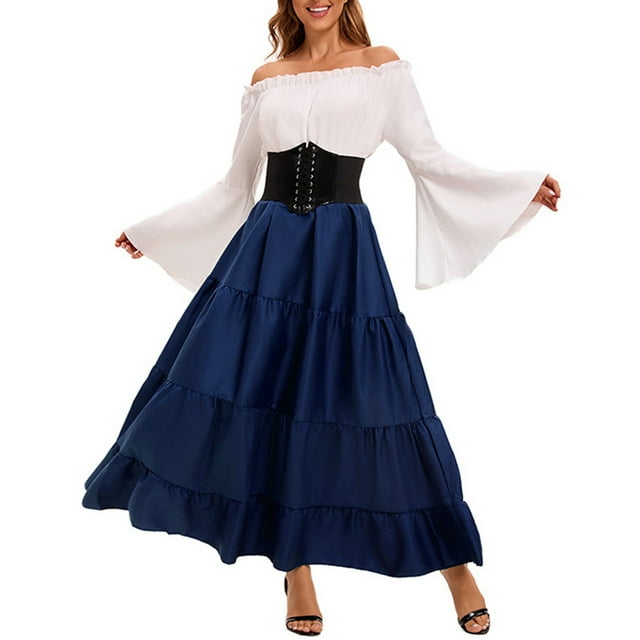 Robe Victorienne Costume Renaissance pour Femmes Robe Gothique Sorcière Costume Renaissance Médiévale Robe Gothique Sorcière Robe de Mariage Médiévale