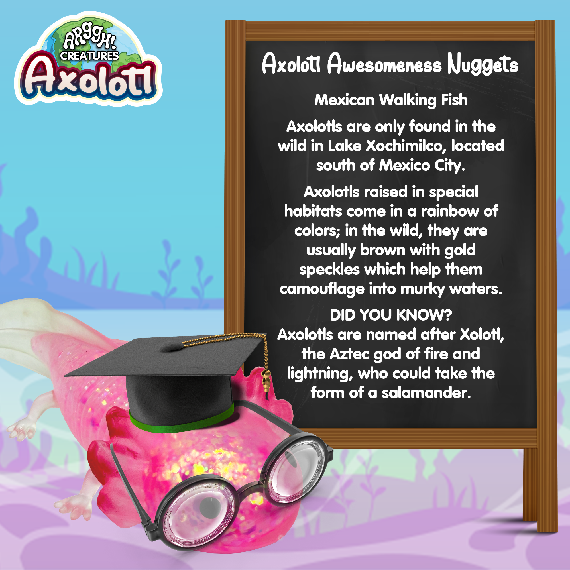 Power Your Fun Glitter Pink Axolotl Stress Ball photo 5