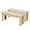 Beige, variant on ECOTOUGE Dining Bench, 44 inch Farmhouse Decor Indoor Kitchen Table Bench, Set of 2 Modern Entryway Shoe Rack Bench, Outdoor Bench, Solid Wood Benches for Living Room, Hallway, Bedroom, Black