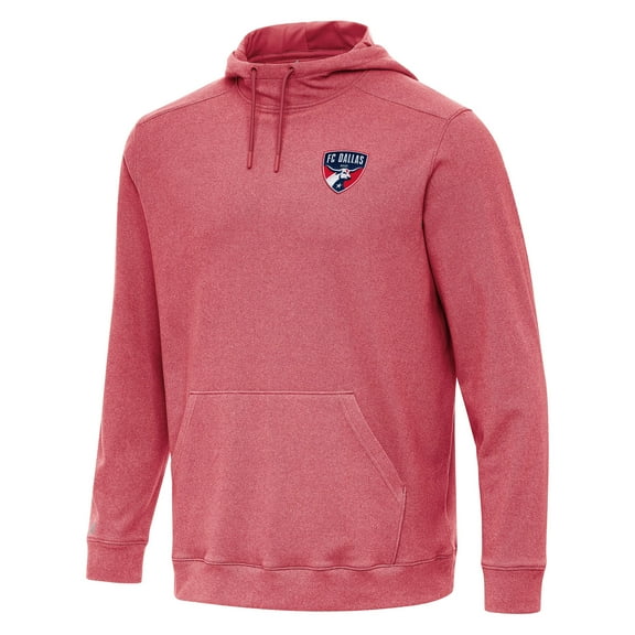 Men's Antigua Heather Red FC Dallas Cloud Pullover Hoodie