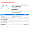 thumbnail image 2 of Power Steering Hose - Compatible with 1985 - 1994 Saab 900 1986 1987 1988 1989 1990 1991 1992 1993, 2 of 2