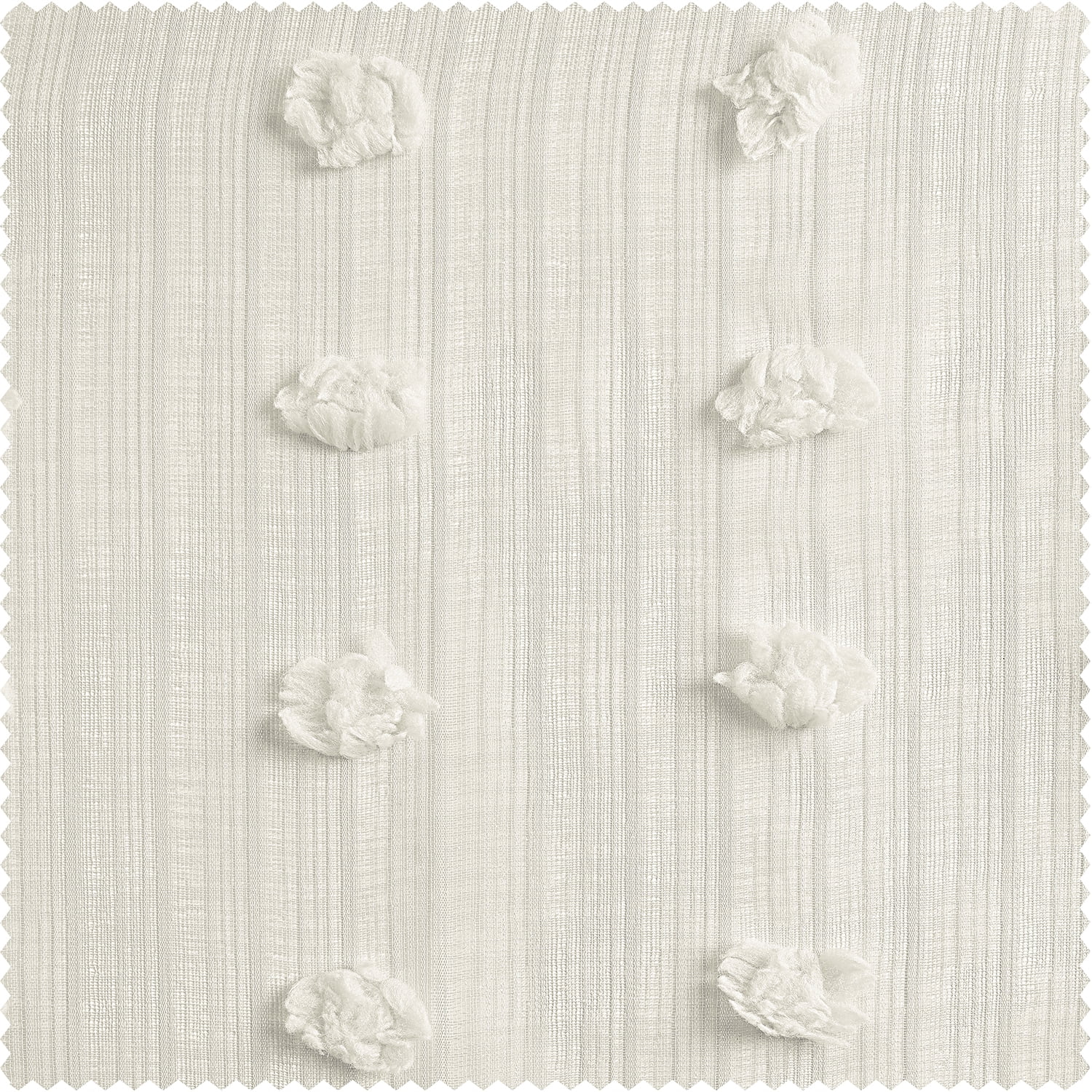 Strasbourg Dot Patterned Faux Linen Sheer Curtain (1 Panel), Strasbourg Dot, 50W X 84L
