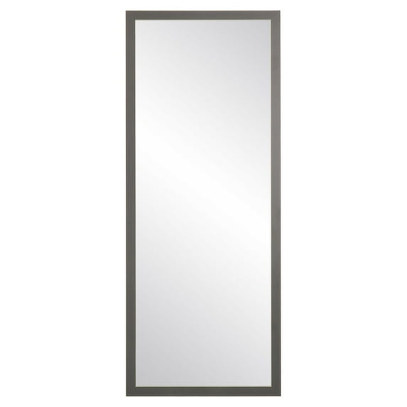 BrandtWorks BM071NM 1.75 in. Modern Living Wood Floor Mirror, Dark Grey