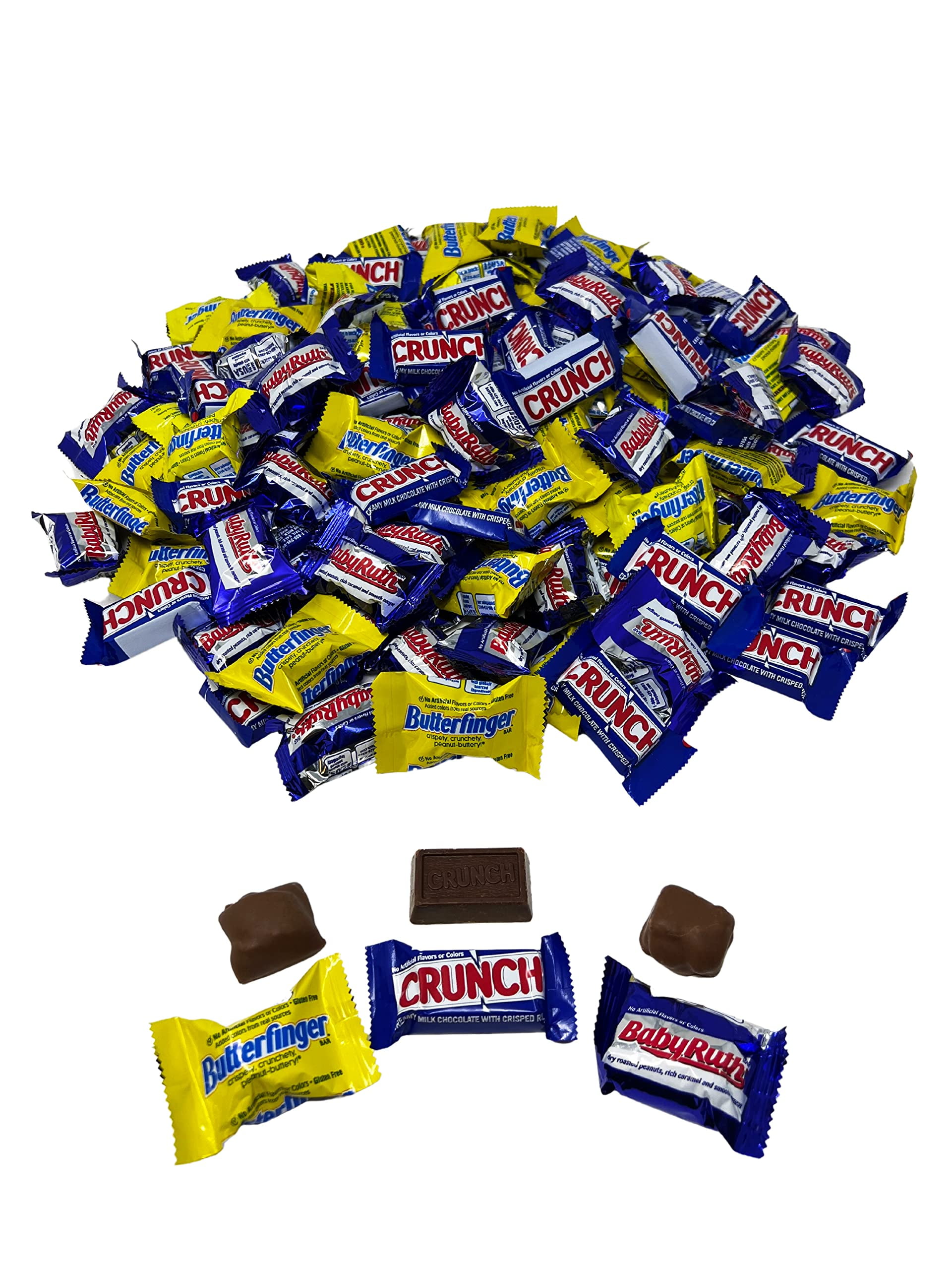 Holiday Special Fun Size Chocolate Assortment - 3 lb - Butterfinger, CRUNCH and Baby Ruth Fun Size Chocolates - Mini Ferrero Candy Bar Favorites Bulk Mix - Individually Wrapped, 48 oz.