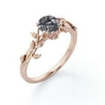 thumbnail image 4 of JeenMata Nature-Inspired 0.50 Carat Round Shaped Natural Black Rutilated Quartz Solitaire Engagement Ring in 18K Rose Gold Plating over Silver, 4 of 7