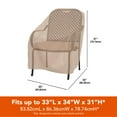 thumbnail image 4 of Modern Leisure Basics 33" x 34" x 31" Khaki Rectangle Patio Chair Cover, 4 of 14