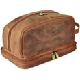 thumbnail image 6 of Leather Toiletry Bag Shaving Dopp Kit Travel Case Cosmetic Toiletries Organizer Makeup Bag for Men & Women by Rustic Town, 6 of 10