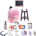 thumbnail image 2 of 1 Ensemble Mini Fournitures Scolaires pour Poupée Sac à Dos Mini Tableau Noir Ensemble de Papeterie Miniature, 2 of 5