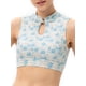 thumbnail image 1 of Ropa interior de mujer Irfora Mujeres Yoga Bra Vintage Stand Collar Botón Impreso Wirefree Bras Entrenamiento Jogging Casual Chaleco Irfora Ropa interior de mujer, 1 of 7