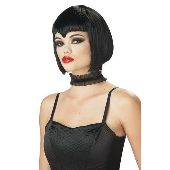 Adult Black Va Va Vamp Wig Costume