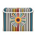 thumbnail image 7 of Yayeee Collapsible Storage Bin with Lid Fabric Closet Decorative Basket with Handles, Geometric Stripes, 7 of 7