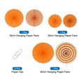 thumbnail image 3 of Juego de abanicos de papel colgantes Uxcell de 6 piezas, decoración de abanicos de papel colgantes para el hogar, cumpleaños y bodas (naranja), 3 of 7