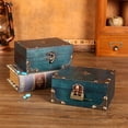 thumbnail image 3 of Caja de madera contrachapada con cerradura, caja de almacenamiento vintage, caja para collares y joyas, caja para accesorios de fotografía, caja de embalaje, 3 of 5
